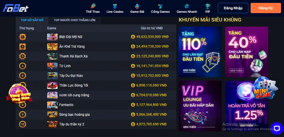 Ưu đãi và khuyến mãi casino hi88vip1 win